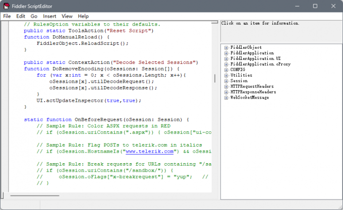Fiddler支持自定义脚本