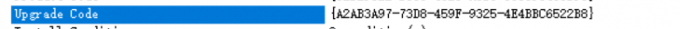 设置Upgrade Code