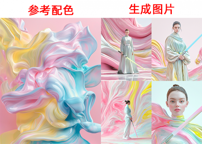 参考配色生成图片效果展示