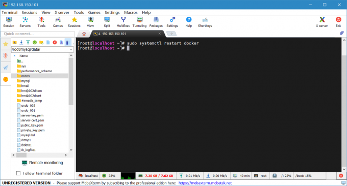 重启docker