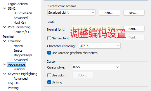 SecureCRT编码设置