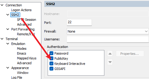 优先使用密钥认证方式连接