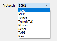 SecureCRT支持的协议类型