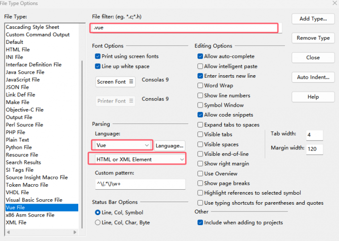 语言文件类型设置