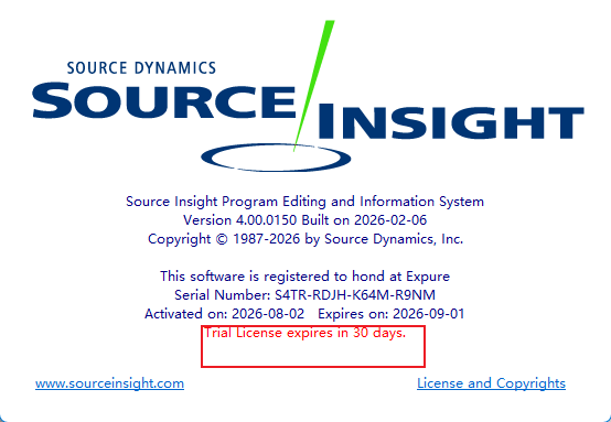 Source Insight 30天试用