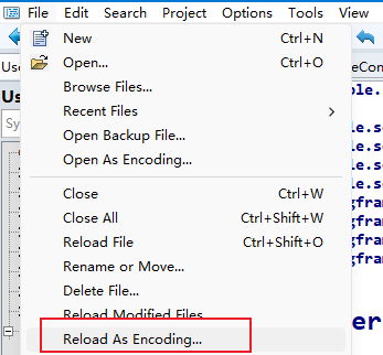 Reload As Encoding