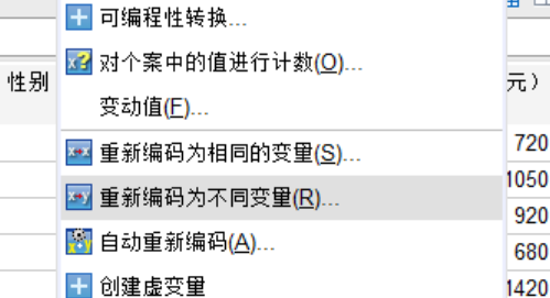 重新编码为不同变量