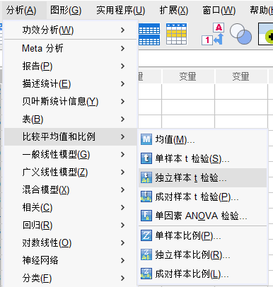 独立样本t检验