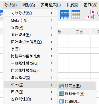 双变量相关分析