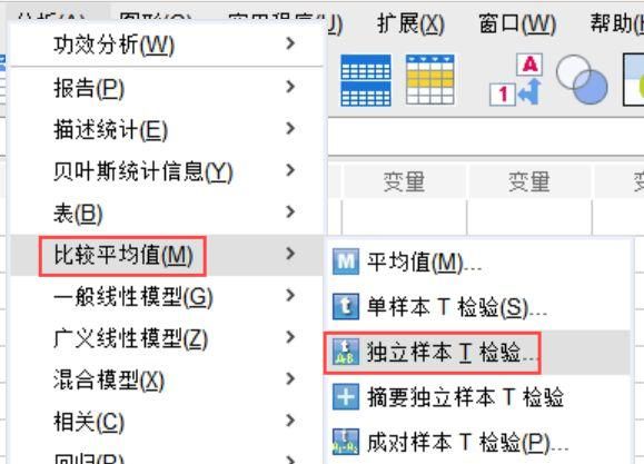 用独立样本检验方法计算自由度