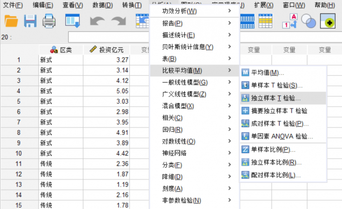 SPSS独立样本T检验是什么 SPSS独立样本T检验分组变量设置