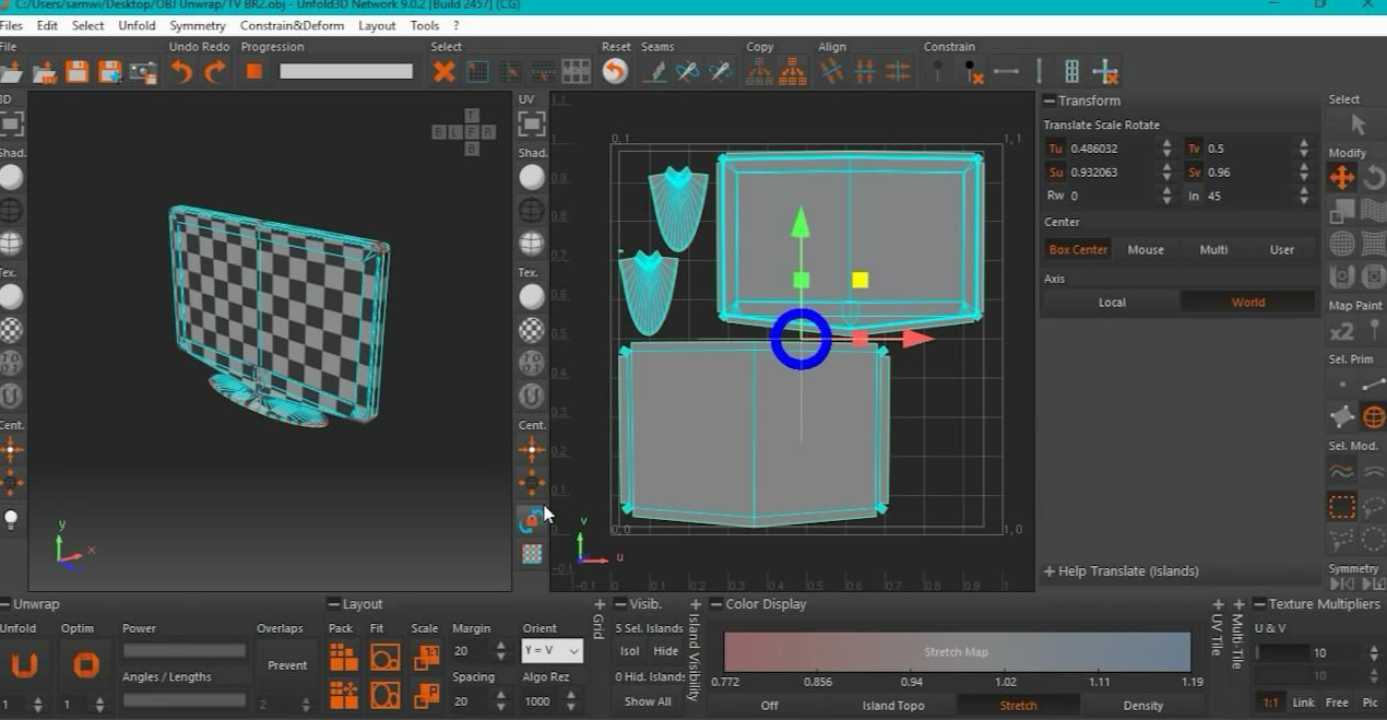 Unfold3D优化画笔功能   Unfold3D三维切割技术
